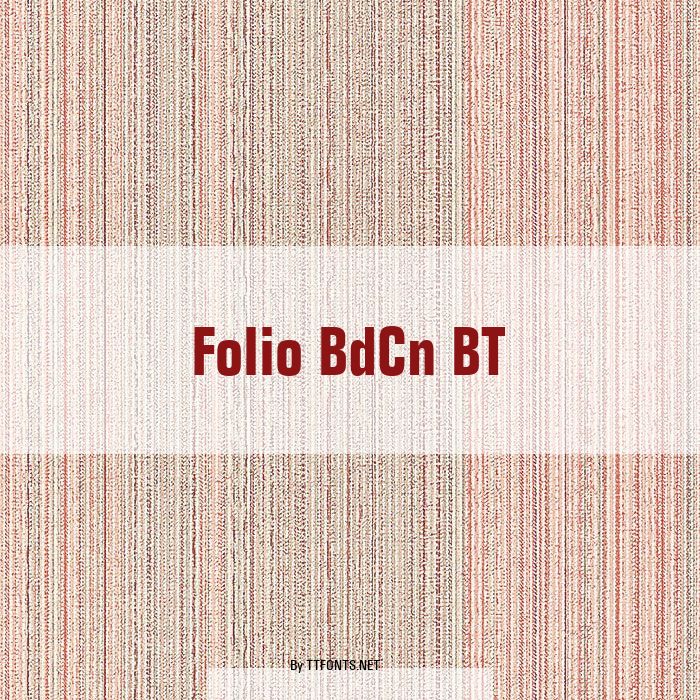 Folio BdCn BT example